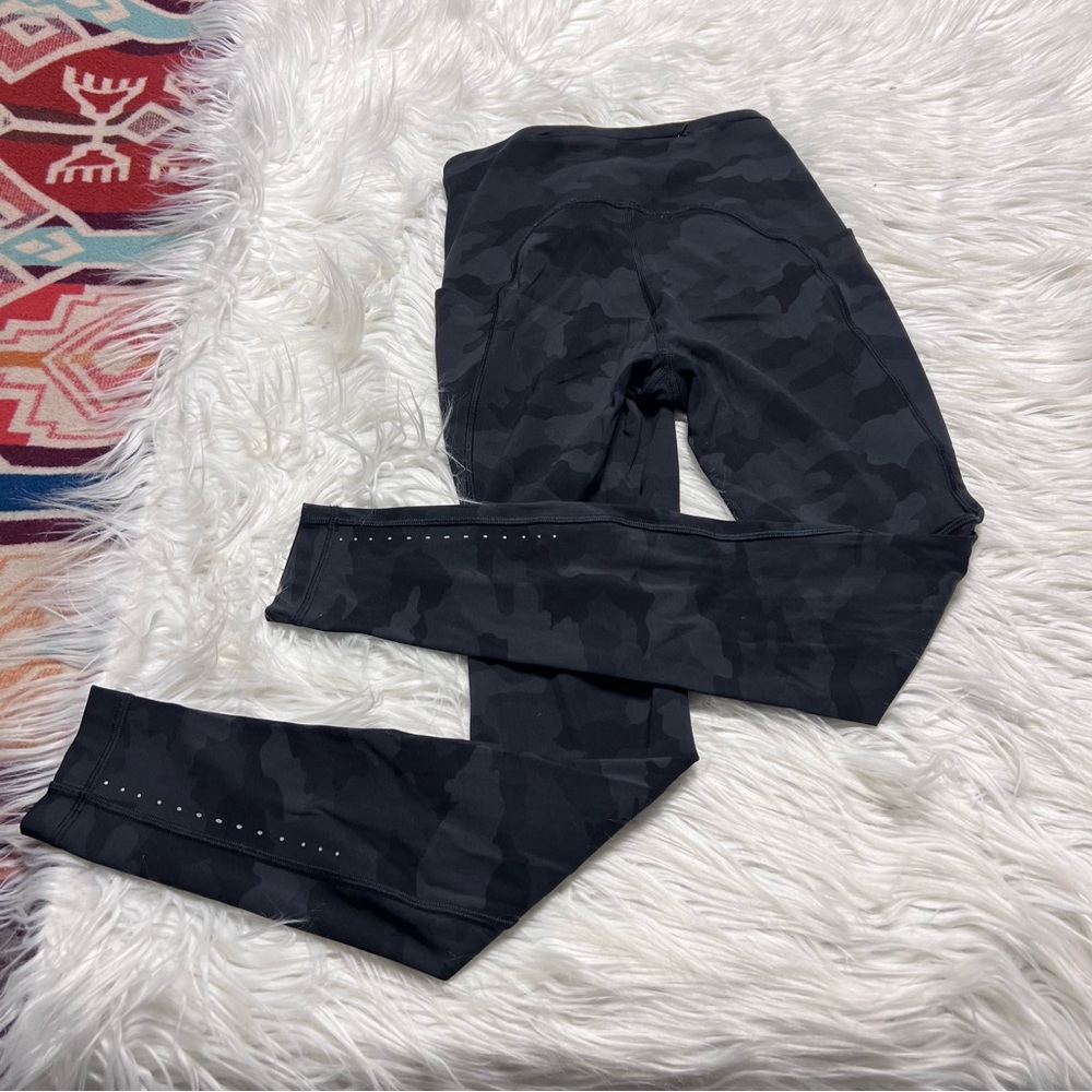 Lululemon Swift speed heritage camo pockets Black Camouflage Leggings